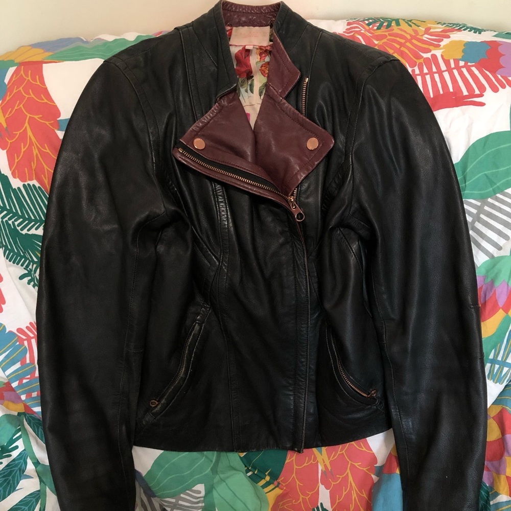 Ted Baker Oleah Color Block Leather Jacket ASO Grey’s Anatomy || POOS